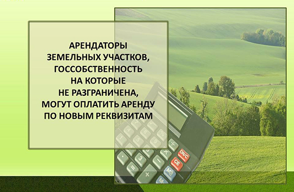 Арендаторы земельных участков могут оплатить аренду по новым реквизитам