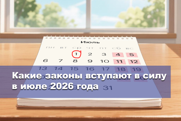Какие законы вступают в силу в июле 2026 года